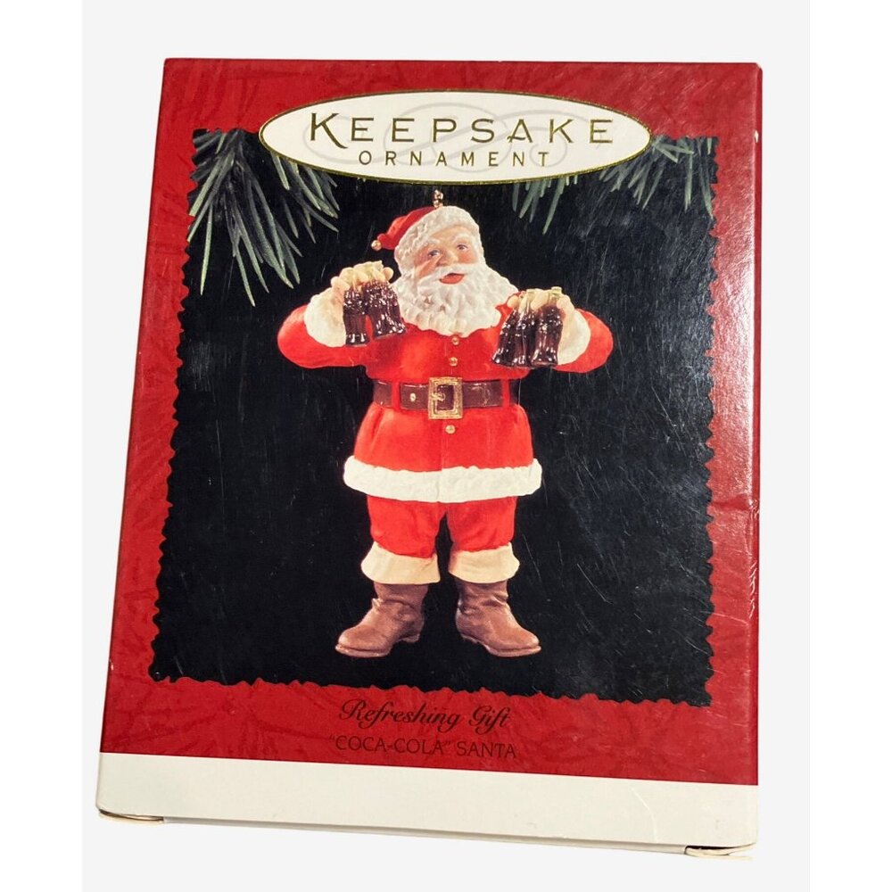 Coca-Cola Santa  Refreshing Gift Hallmark Keepsake Ornament 1995